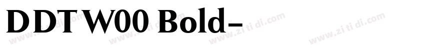 DDT W00 Bold字体转换
